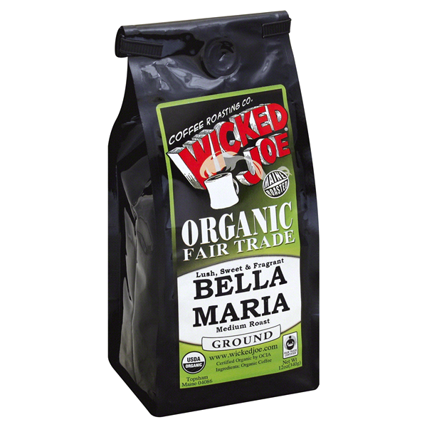 slide 1 of 5, Wicked Joe Coffee Co. Coffee, Ground, Medium Roast, Bella Maria - 12 oz, 12 oz