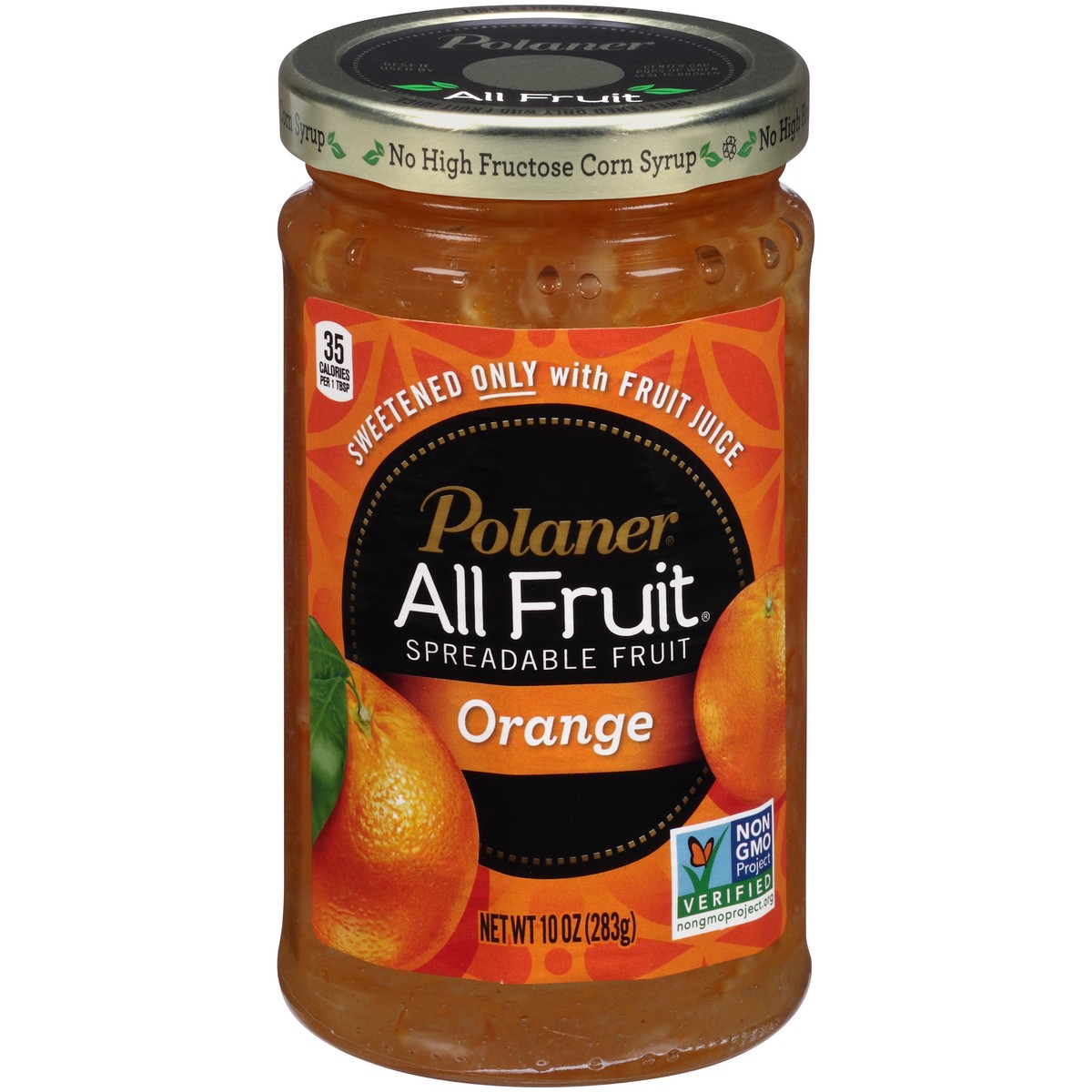 slide 1 of 7, Polaner All Fruit Gluten Free Orange Spreadable Fruit, Orange Fruit Spread, 10 OZ, 10 oz