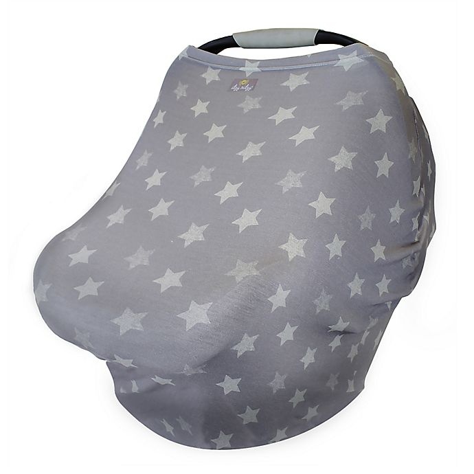 slide 1 of 6, Itzy Ritzy Mom Boss Multi Use Cover - Grey Stars, 1 ct