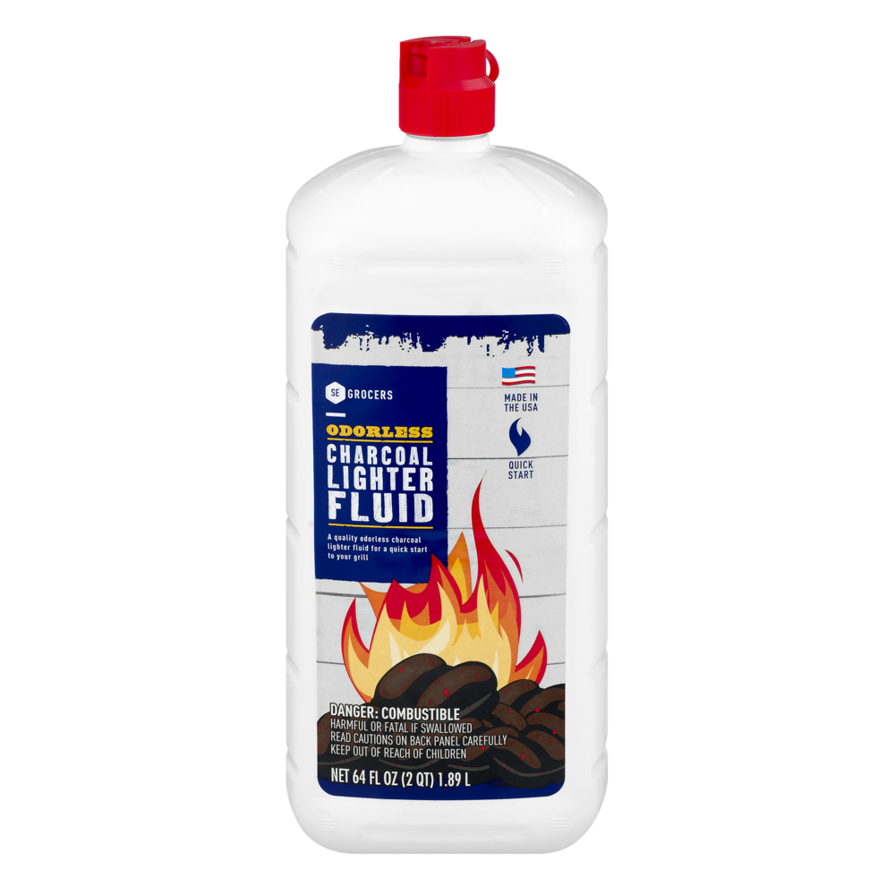 slide 1 of 1, SE Grocers Charcoal Lighter Fluid Odorless, 64 oz