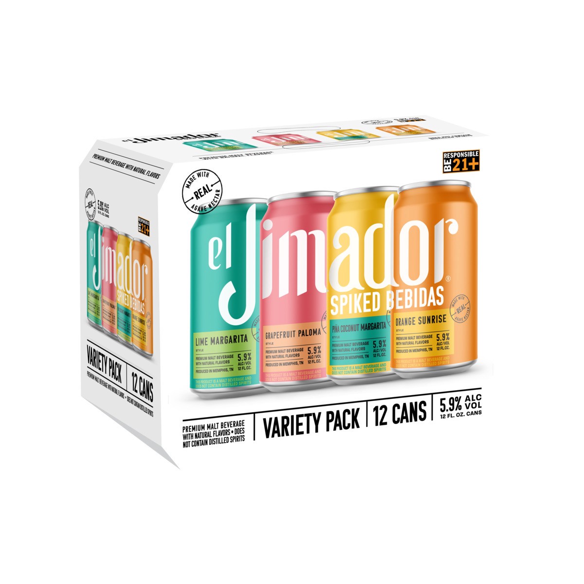 slide 1 of 1, El Jimador Flavored Malt Variety Pack El Jimador Variety Pack 12 pack 12 oz cans, 12 ct; 12 oz