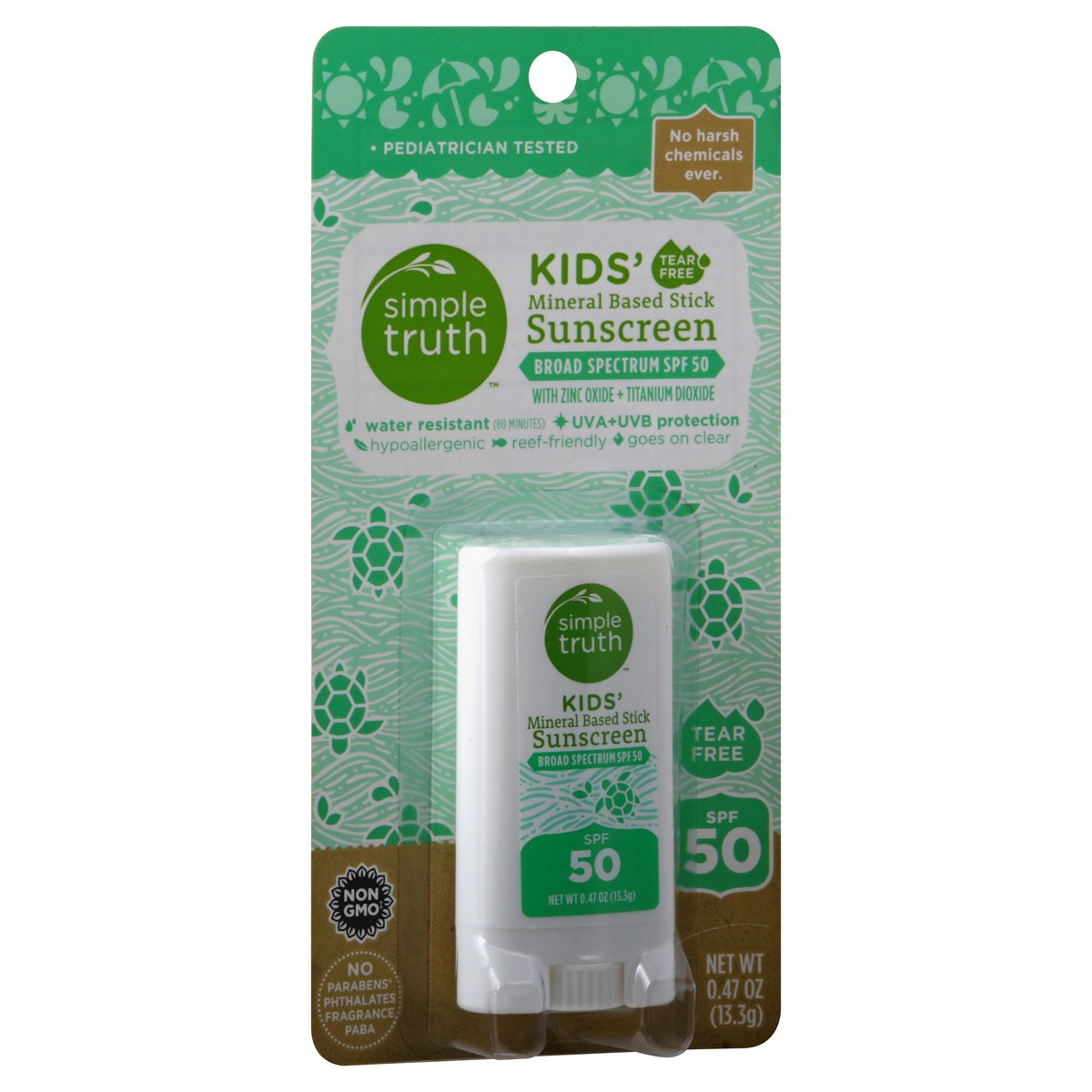 slide 3 of 12, Simple Truth Kids' Broad Spectrum SPF 50 Sunscreen Stick 0.47 oz, 0.47 oz