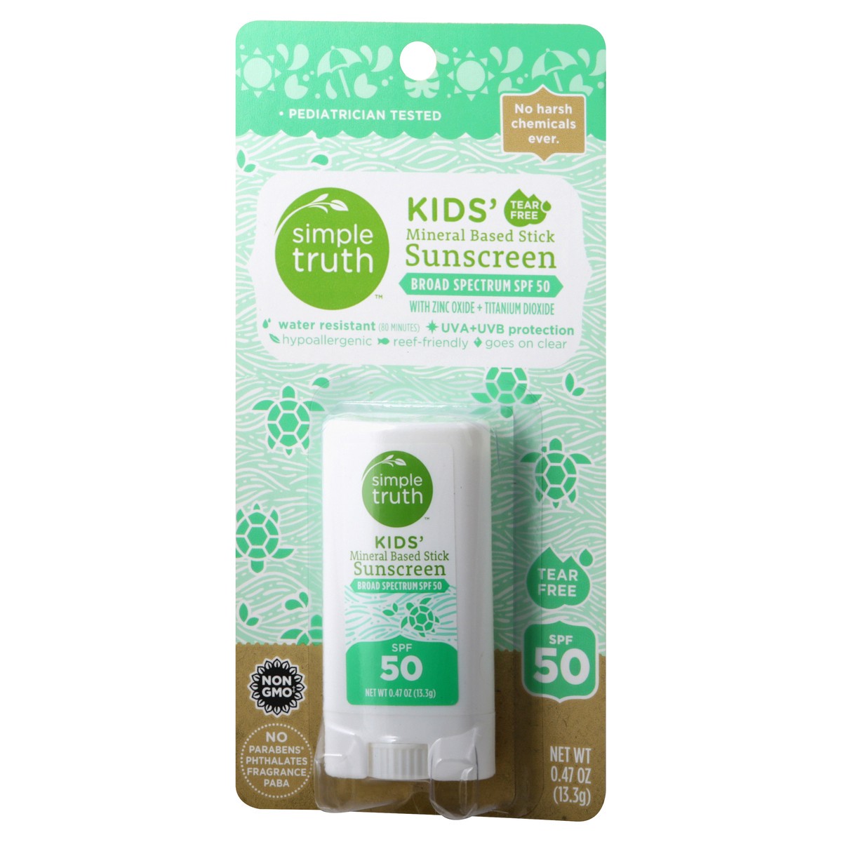 slide 11 of 12, Simple Truth Kids' Broad Spectrum SPF 50 Sunscreen Stick 0.47 oz, 0.47 oz