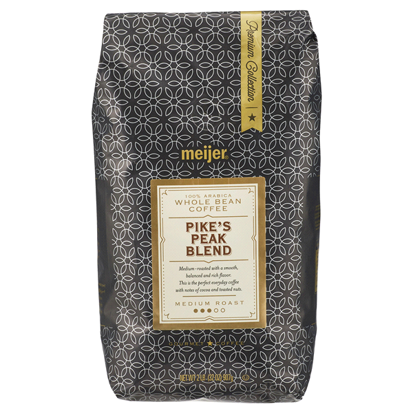 slide 1 of 1, Meijer Pike's Peak Blend Whole Bean Coffee, 32 oz
