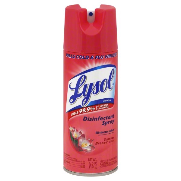 slide 1 of 1, Lysol Disinfectant Spray, Summer Breeze Scent, 12 oz