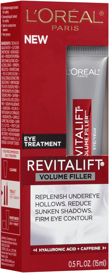 slide 1 of 1, L'Oréal Paris RevitaLift Volume Filler Eye Treatment, 0.5 fl oz