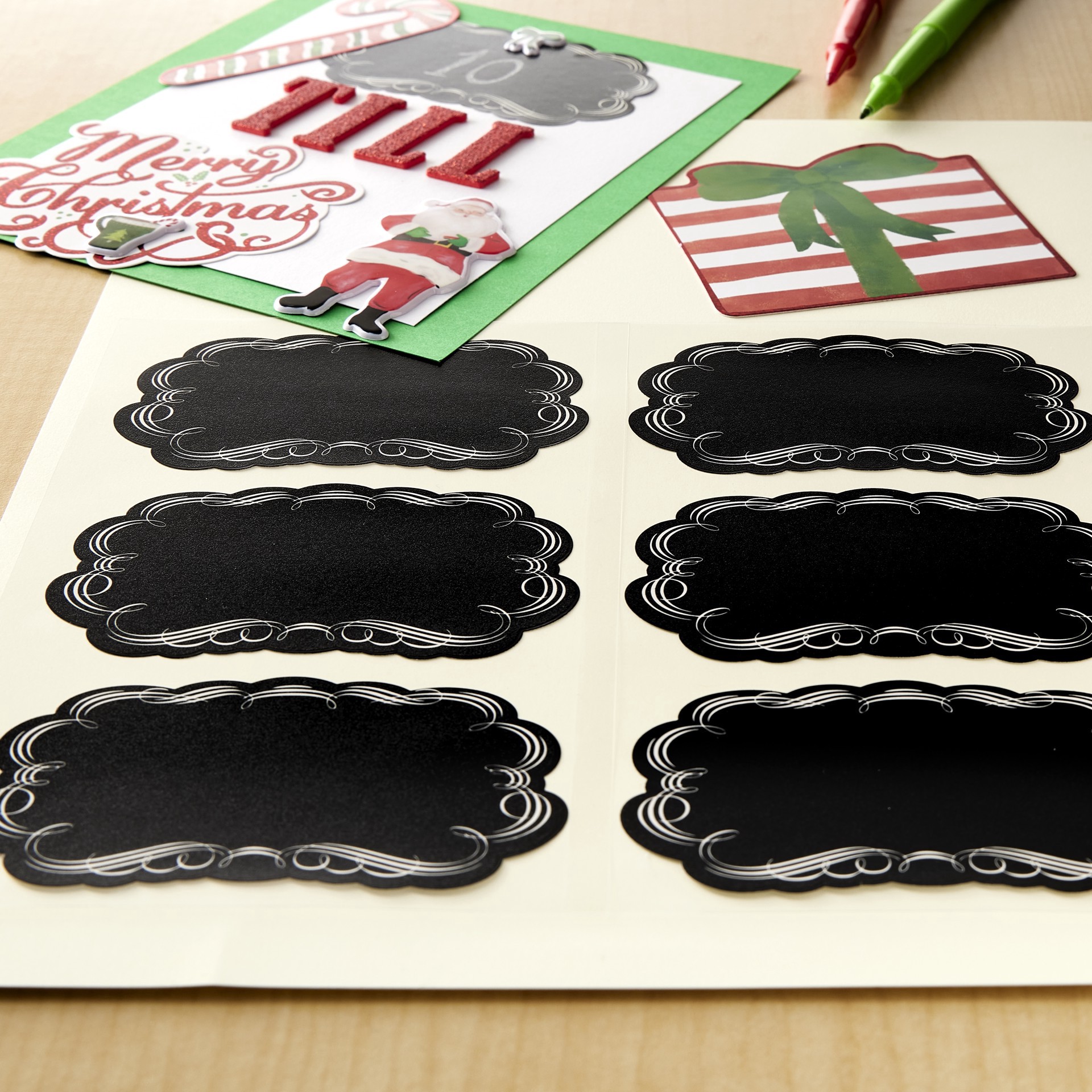 slide 3 of 3, Black Chalkboard Bubble Labels By Recollections, 1 ct