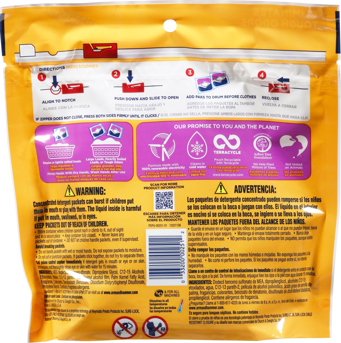 slide 3 of 10, ARM & HAMMER Plus OxiClean with Odor Blasters LAUNDRY DETERGENT 5-IN-1 Power Paks, 14 Count, 14 ct