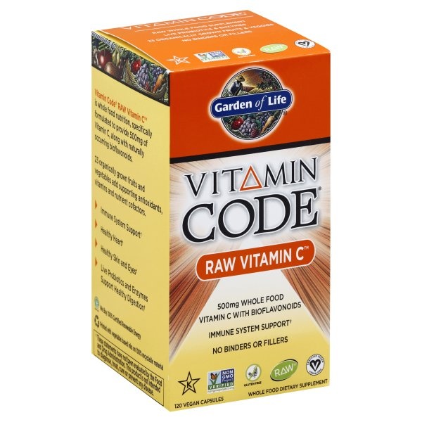 slide 1 of 1, Garden of Life Vitamin Code - Raw Vitamin C, 120 ct