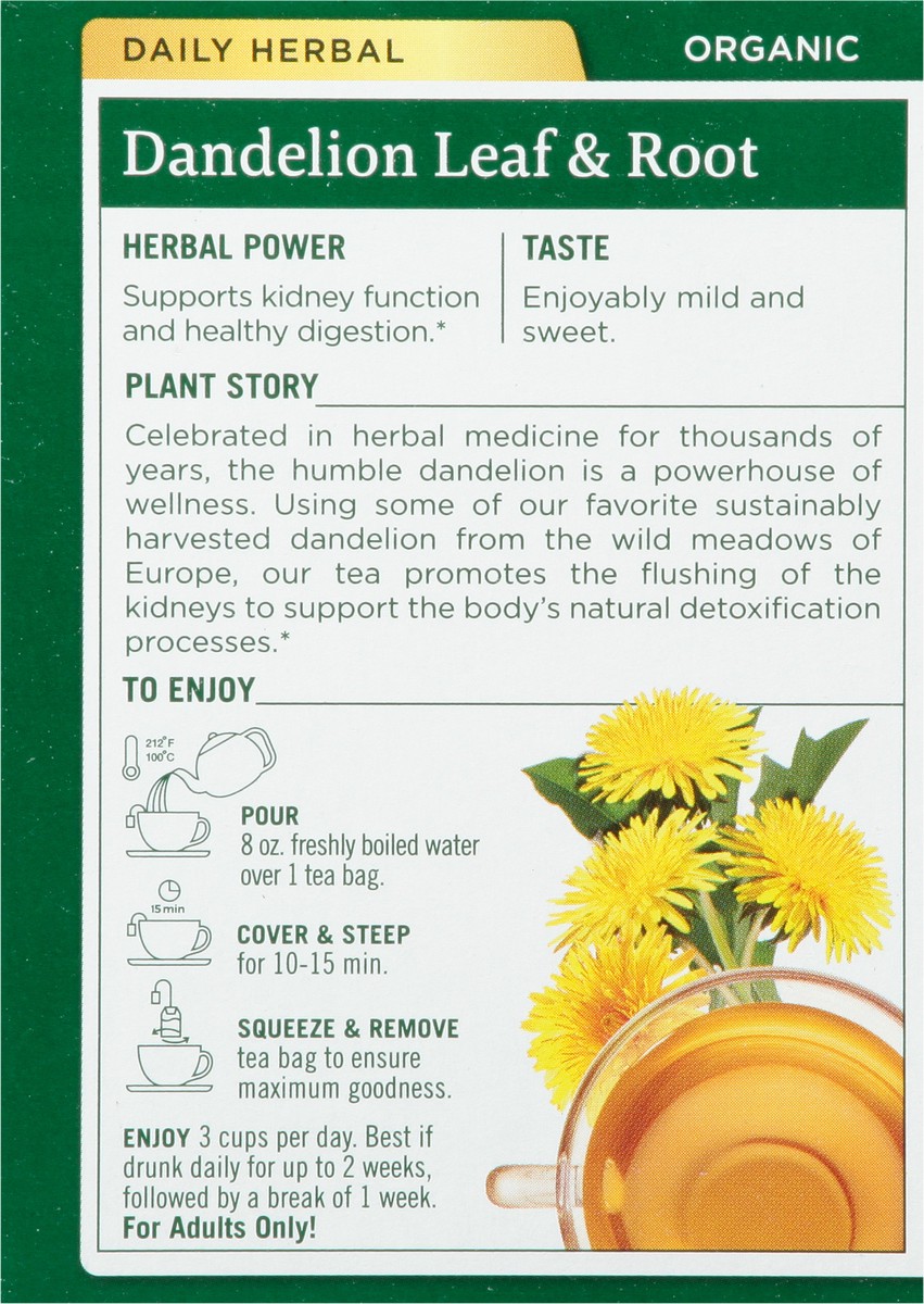 slide 8 of 8, Traditional Medicinals Dandelion Leaf & Root - 16 ct, 16 ct