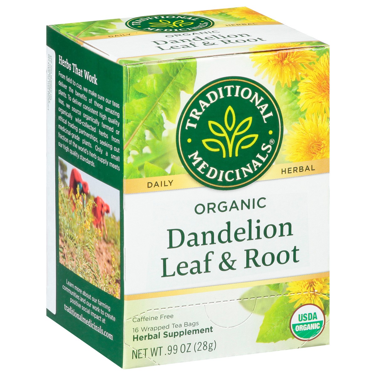 slide 7 of 8, Traditional Medicinals Dandelion Leaf & Root - 16 ct, 16 ct