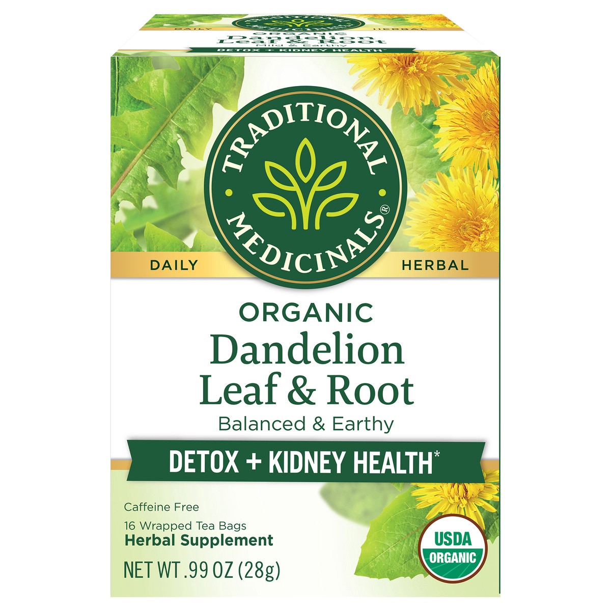 slide 1 of 8, Traditional Medicinals Dandelion Leaf & Root - 16 ct, 16 ct