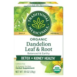 Traditional Medicinals Organic Dandelion Leaf & Root Caffeine Free Herbal Tea