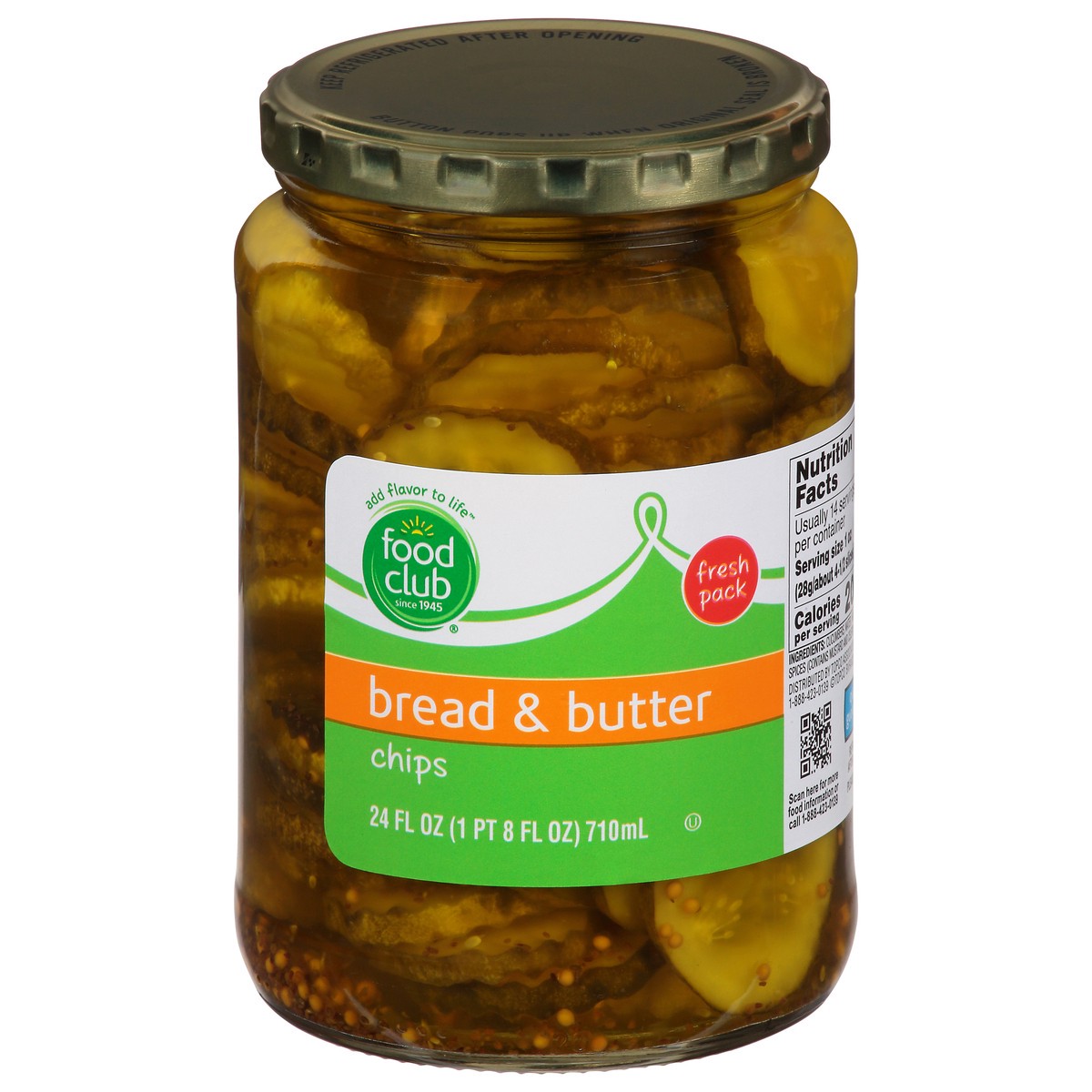 slide 7 of 14, Food Club Bread & Butter Pickle Chips 24 fl oz, 24 fl oz