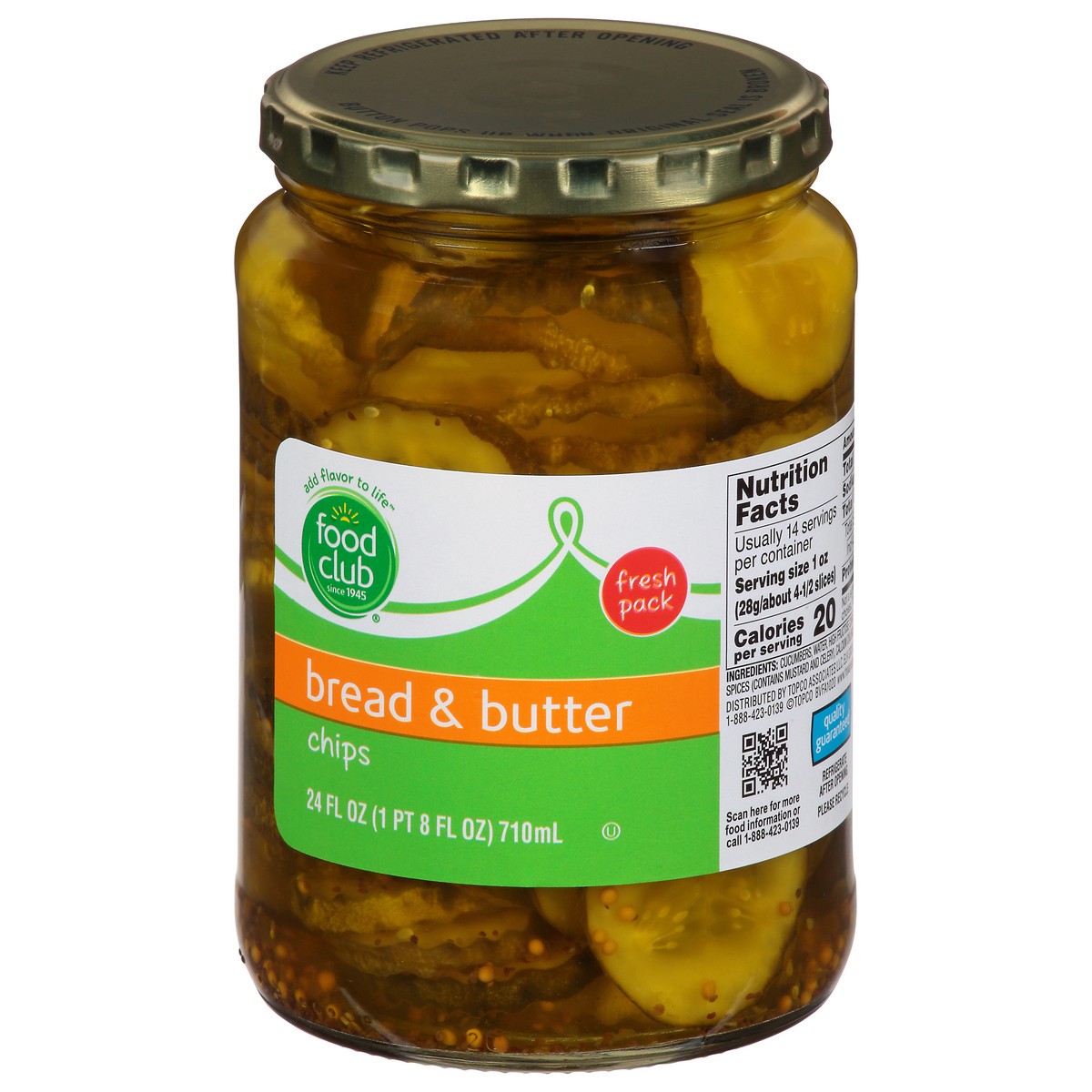 slide 4 of 14, Food Club Bread & Butter Pickle Chips 24 fl oz, 24 fl oz