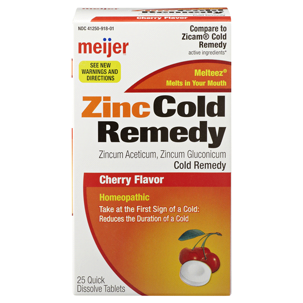 slide 1 of 6, Meijer Zinc Cold Therapy Tablets Cherry, 25 ct