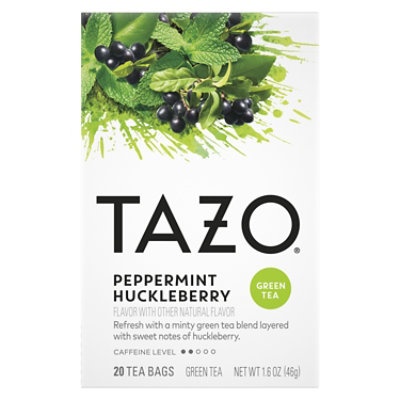 slide 1 of 1, Tazo Tea Peppermint Huckelberry Green, 20 ct