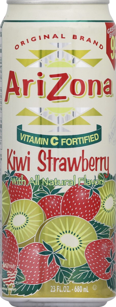 slide 4 of 5, AriZona Beverage, Kiwi Strawberry - 23.5 oz, 23.5 oz