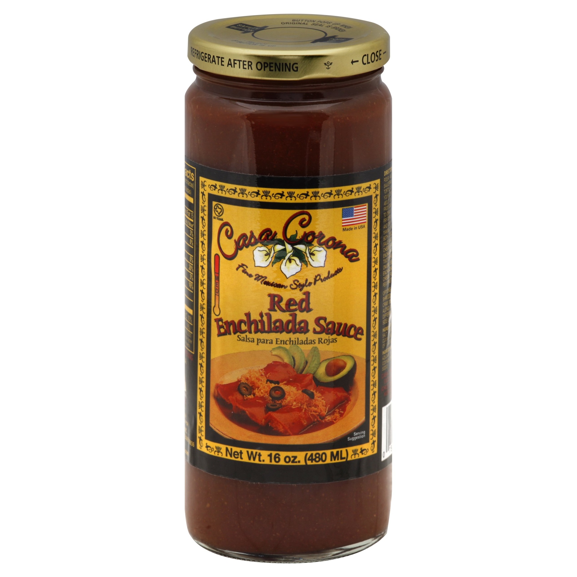 slide 1 of 1, Casa Corona Medium Red Enchilada Sauce, 16 oz