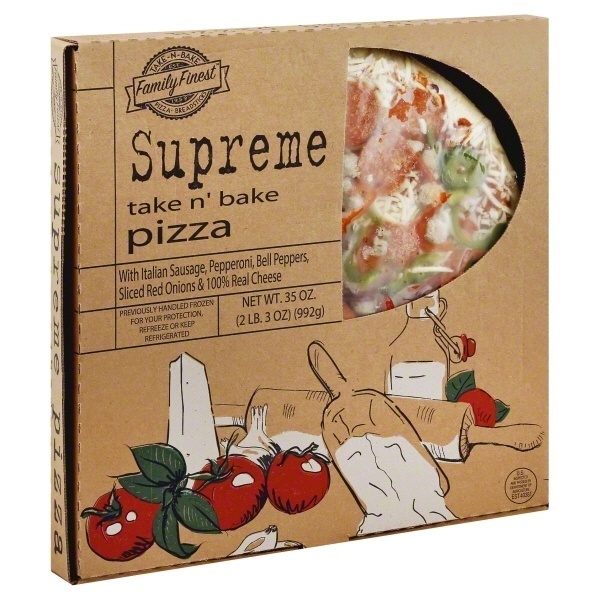 slide 1 of 1, Family Finest Supreme Pizza, 14 in
