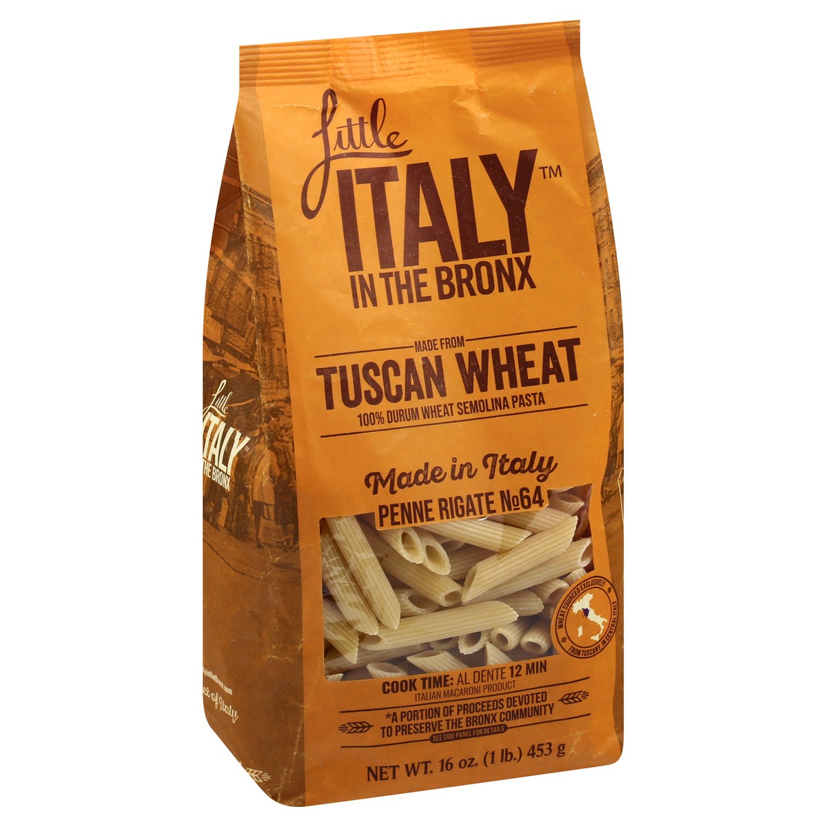 slide 3 of 13, Little Italy in the Bronx No. 64 Penne Rigate 16 oz, 16 oz