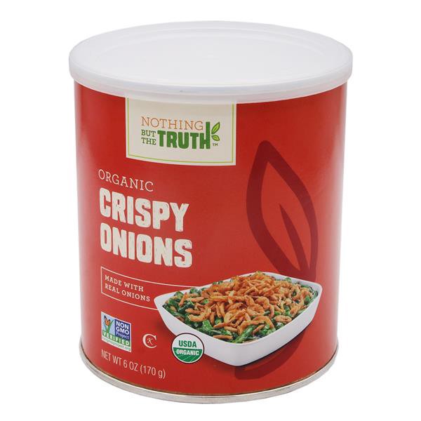 slide 1 of 1, Hy-Vee Nothing But The Truth Organic Crispy Onions, 6 oz