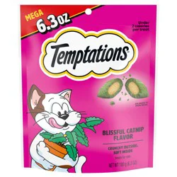 Temptations Blissful Catnip Flavor Mega Treats for Cats 6.3 oz