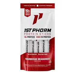 1st National Bagel Company 1st Phorm Seasoned BBQ Protein Sticks, 8-1.15 oz Sticks