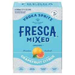Fresca Mixed Vodka Spritz Grapefruit Citrus Canned Cocktails