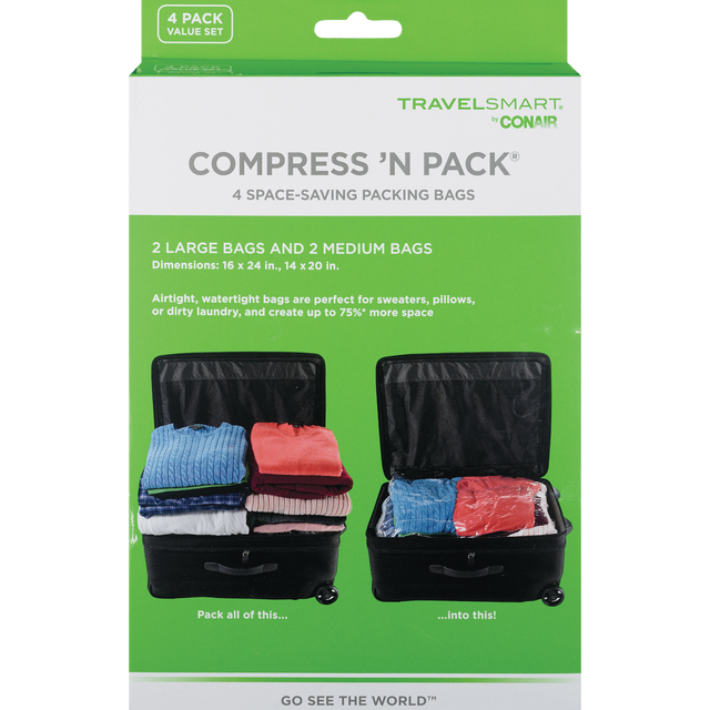 slide 1 of 1, Conair Travel Compress ' Pack Space Saving Packing System, 1 ct