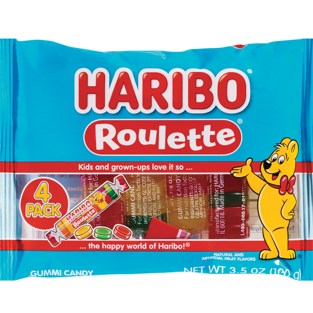 slide 1 of 1, Haribo Roulette, 3.5 oz