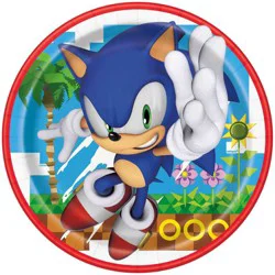 Sonic the Hedgehog 8ct 9" Paper Plates