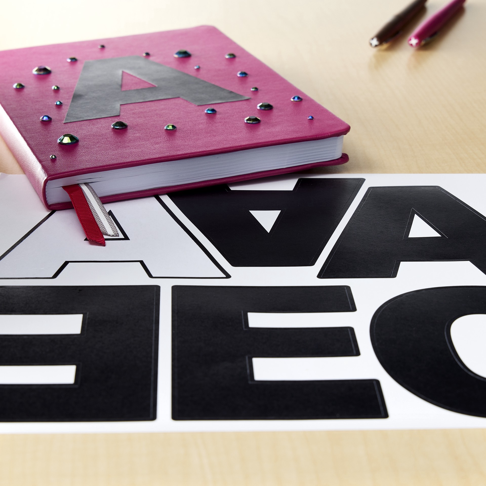 slide 3 of 3, 4" Block Alphabet Stickers By Recollections, 4 in