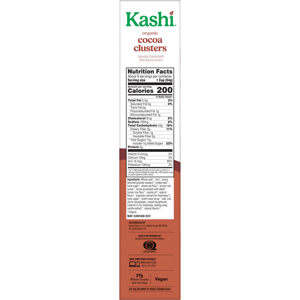 slide 5 of 8, Kashi Organic Cereal Cocoa 17.2oz, 17.2 oz