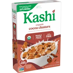 Kashi Breakfast Cereal Cocoa Clusters, Organic, 17.2 oz