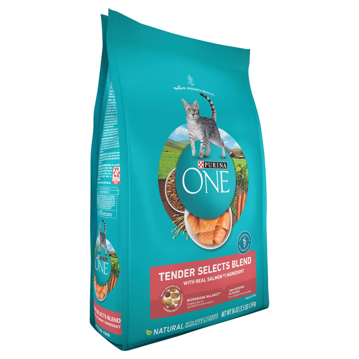 slide 3 of 9, ONE Purina ONE Natural Dry Cat Food, Tender Selects Blend With Real Salmon, 3.5 lb