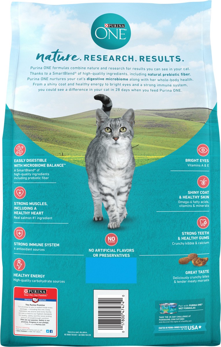 slide 6 of 9, ONE Purina ONE Natural Dry Cat Food, Tender Selects Blend With Real Salmon, 3.5 lb