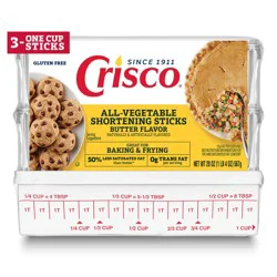 Crisco All-Vegetable Butter Flavor Shortening Sticks 3 Each