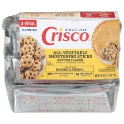 Crisco All-Vegetable Butter Flavor Shortening Sticks 3 Each