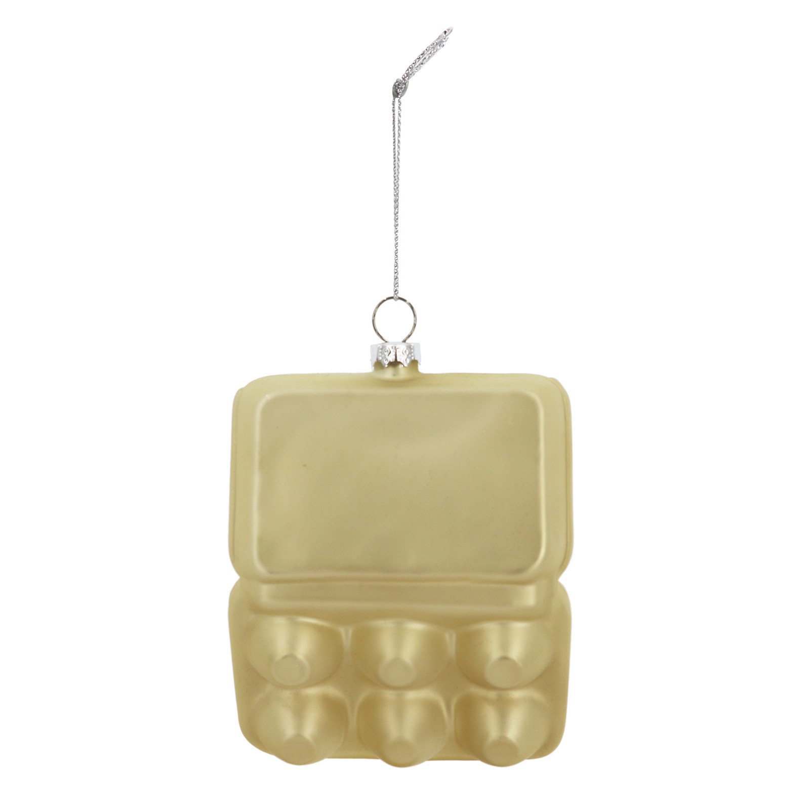 slide 4 of 4, 4.25" Half Dozen Eggs Glass Ornament By Ashland, 4.25 in