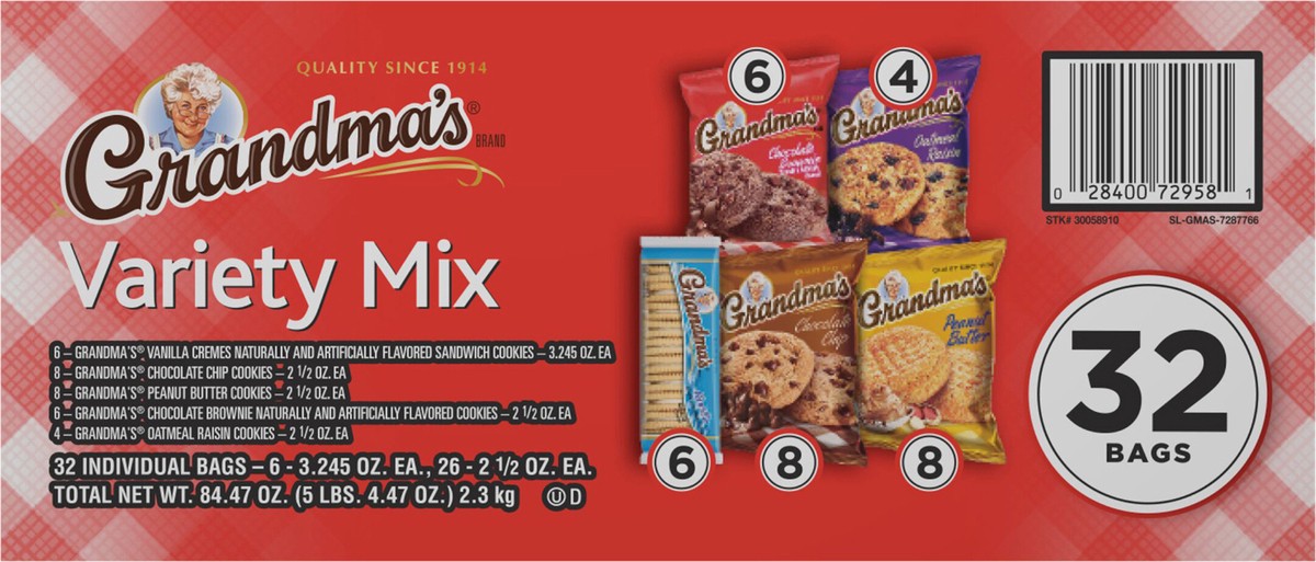 slide 11 of 13, Grandma's Cookies, Variety Mix - 32 ct, 32 ct