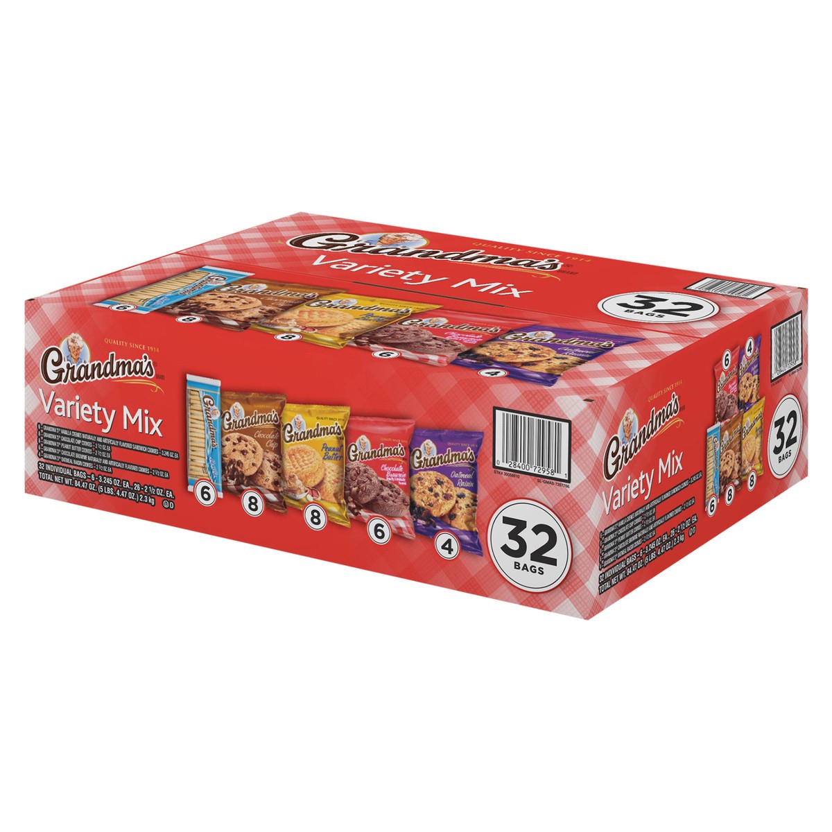 slide 13 of 13, Grandma's Cookies, Variety Mix - 32 ct, 32 ct