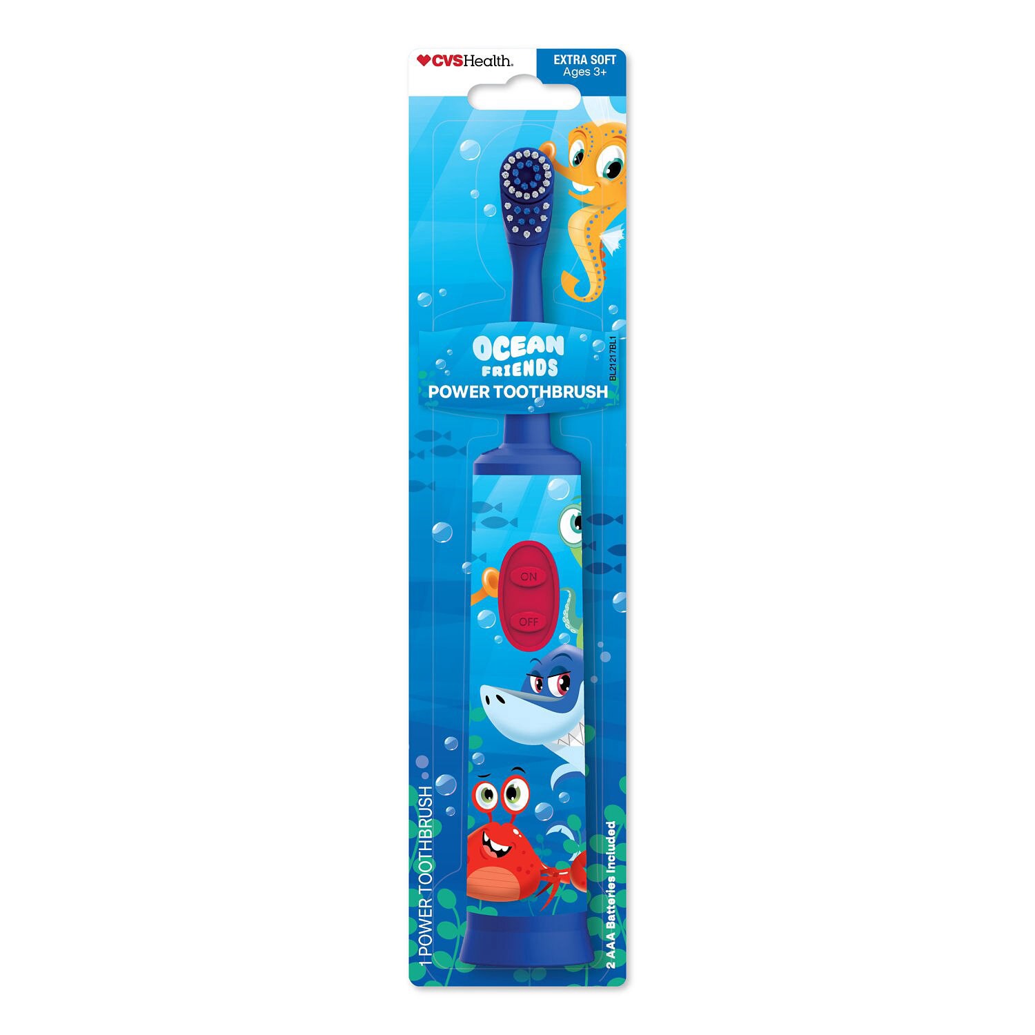 slide 1 of 1, Cvs Health Kids Battery Toothbrush, Ocean Friends, 1 ct