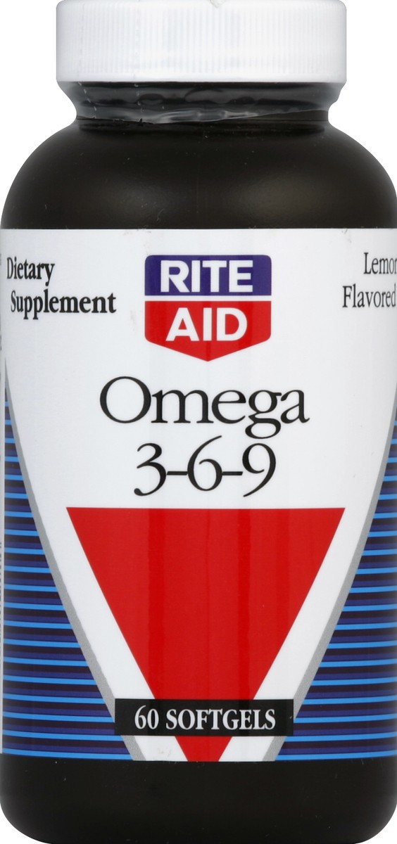 slide 2 of 3, Rite Aid Ra Omega 3-6, 60 ct