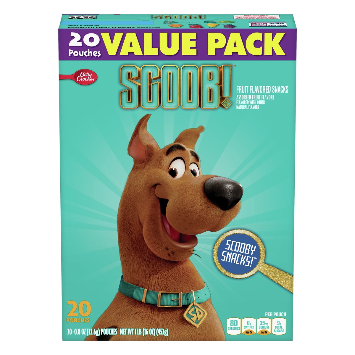 slide 13 of 13, Betty Crocker Value Pack Scoob Assorted Fruit Flavored Snacks 20 ea, 20 ct