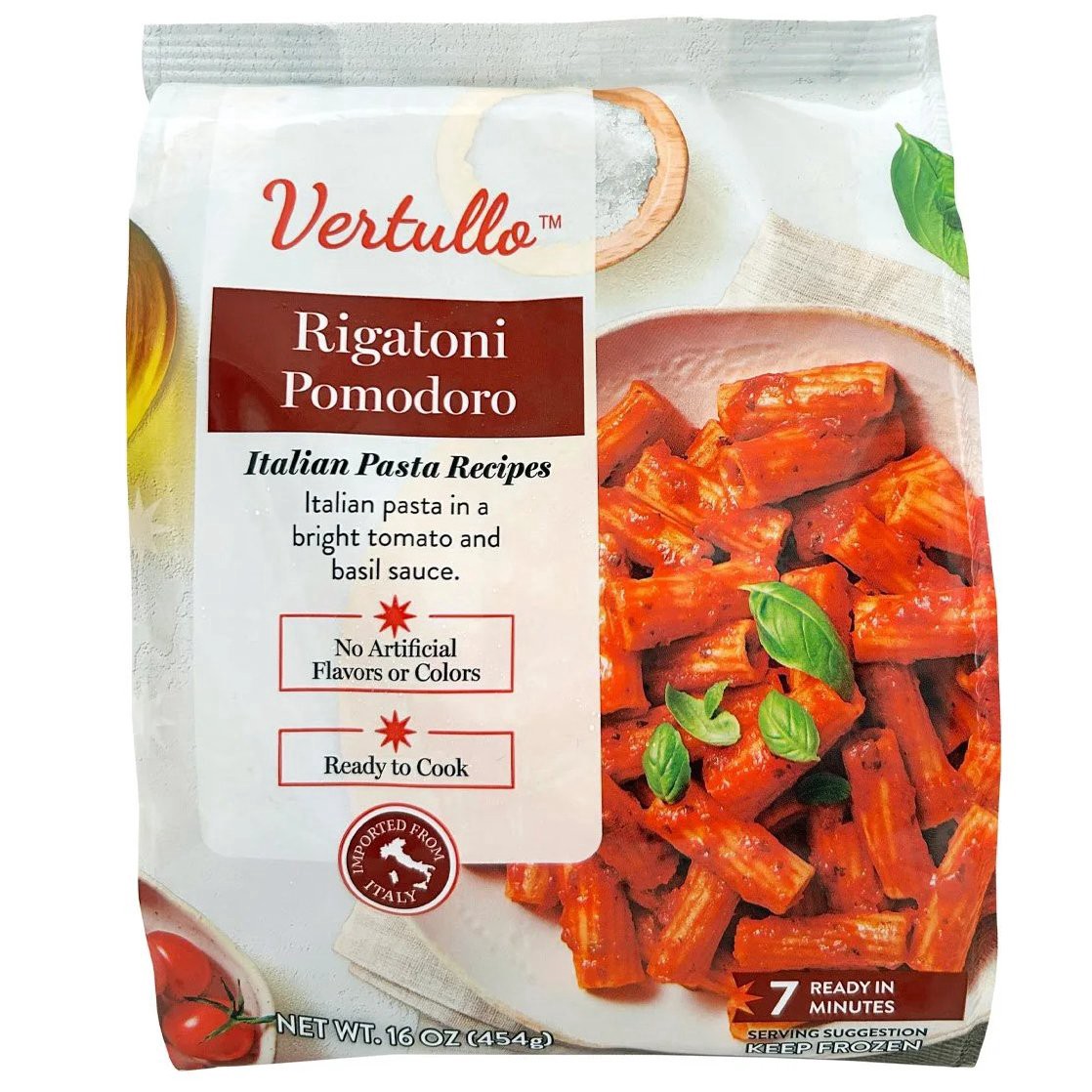 slide 1 of 1, Vertullo Rigatoni Pomodoro Basil, 16 oz