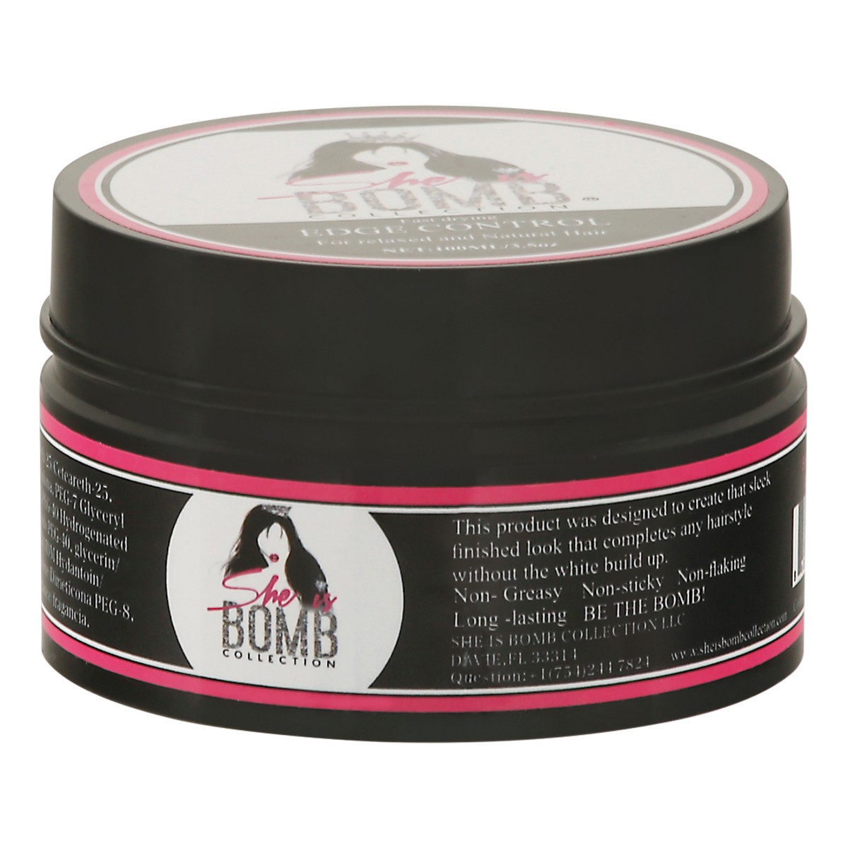 slide 5 of 9, She is Bomb Collection Fast Drying Edge Control 3.5 oz, 3.5 oz