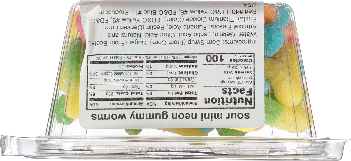 slide 6 of 9, Lunds & Byerlys Sour Mini Neon Gummy Worms 11 oz, 11 oz