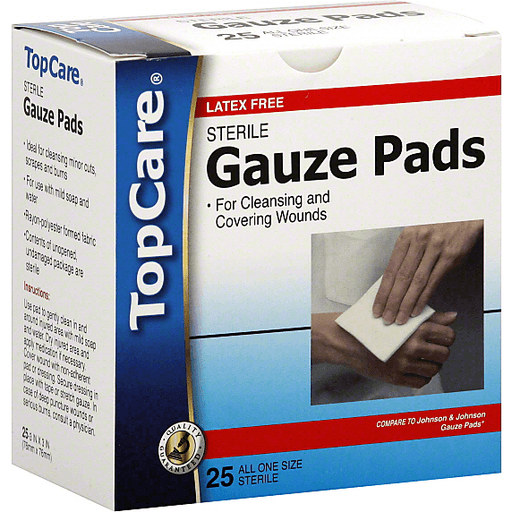 slide 2 of 3, TopCare Sterile Pads, 25 ct