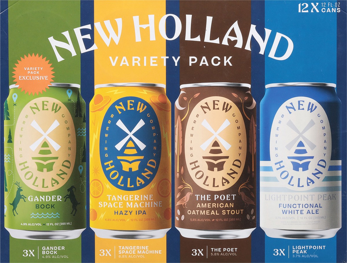 slide 3 of 9, New Holland Brewing Company Beer, Assorted, Variety Pack, 12 ct; 12 oz